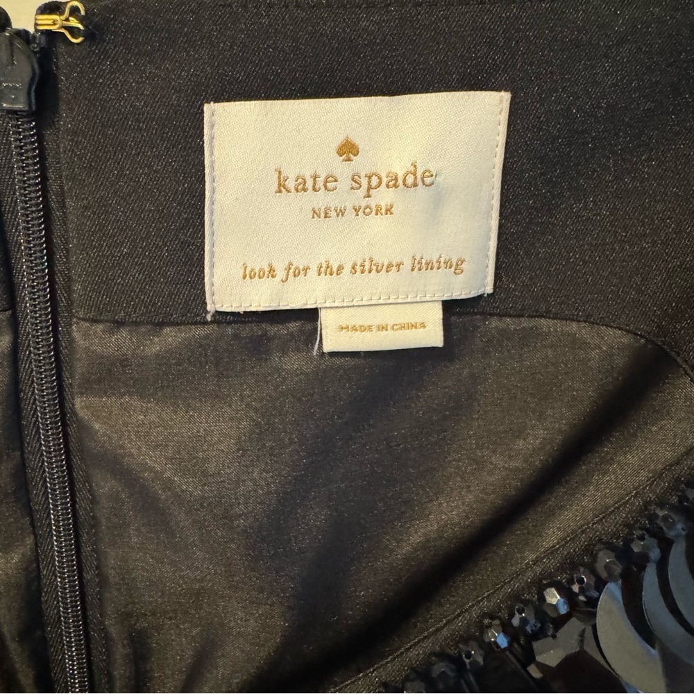 Kate Spade Black Embellished Sleeveless Cupcake Dress - Picture 5 of 9